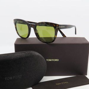 Tom Ford TF676 52N TFL New Havana/ Yellow Men's EUGENIO Sunglasses 52mm with box